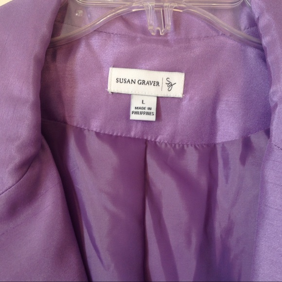 Susan Graver purple jacket size Large, fully lined - Picture 4 of 8